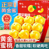 京地达桃子丹东黄金蜜桃净重4.5斤单果200g+新鲜水果送礼源头直发