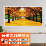 五花石墨烯取暖器壁挂式墙暖家用节能省电采暖壁画电暖器电热板碳晶暖气片墙贴 500W-家和富贵