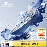 特步（XTEP）两千公里五代罗小黑跑步鞋男秋冬减震回弹轻便透气防泼运动鞋男鞋 经典白/校园蓝/毛月蓝【星火】 42 脚长26.5cm( 新法码42.5)