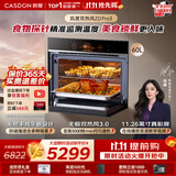 凯度（CASDON）【杨幂同款】双热风蒸烤一体机嵌入式电烤箱食物探针控温无把手平嵌菜谱语音播报ZDPro