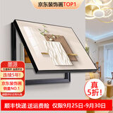 墨派（Mopai）电表箱装饰画免打孔现代简约轻奢配电箱推拉式遮挡画网络线挂画 艺术之花 液压50*40 遮盖电表箱40长x30高