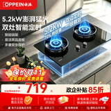 欧派智焰Q850GS 5.2kW猛火双边定时 台嵌两用一级能效天然气燃气灶双灶台煤气灶京东自营