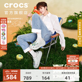 CROCS卡骆驰檀健次同款经典泡芙洞洞鞋轻便舒适男女同款花园鞋|207521 月光灰-1NK(含智必星) 35 (210mm)