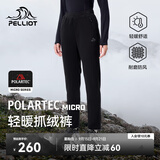 伯希和（Pelliot）[P系列]Polartec抓绒裤男女秋冬摇粒绒登山裤长裤124311232黑M
