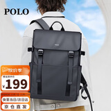 POLO双肩包男士旅行背包男15.6/16英寸电脑包商务出差翻盖书包送男友
