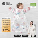 贝肽斯婴儿睡袋夏季空调房宝宝睡袋新生儿童一体防踢被幼儿防惊跳纱布被 【夏天】（前6后4 20-25℃）赤兔 M码 建议身高65-85cm年龄9月-2岁