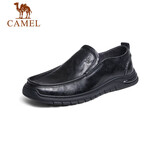 骆驼（CAMEL）牛皮软底缓震乐福鞋通勤商务休闲皮鞋男 G13S201066 黑色 42
