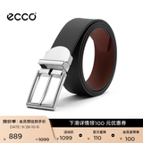 爱步（ECCO）男士皮带 金属针扣腰带男 皮带 9105892 黑色/深棕色910589291157 100cm