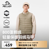伯希和（Pelliot）户外鹅绒羽绒服男女轻薄防风保暖透气马甲冲锋内胆115408058卡XL