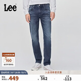 Lee723修身中腰直筒五袋款深蓝色男牛仔裤 深蓝色  28