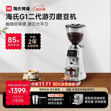 海氏（Hauswirt）G1二代游刃电动咖啡磨豆机意式咖啡豆研磨机手冲家用商用【礼物推荐】 月光银【350w电机 研磨高效】