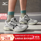 美津浓（MIZUNO）【SPEED】运动跑步鞋男女星速鞋复古老爹鞋透气缓震跑鞋 08/中灰/黑 40 (255mm)