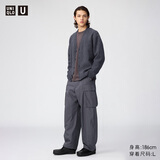 优衣库宽腿工装裤男装女装合作款休闲裤户外机能482883 492574 492574/07青灰色 S