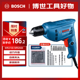 博世（BOSCH）电钻手电钻400瓦功率马达自锁夹头15件附件套装GBM 400 KLE