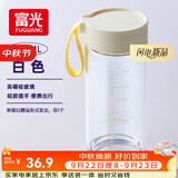 富光玻璃杯高硼硅玻璃水杯子女生便携牛奶咖啡刻度高颜值茶杯480ml