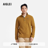 AIGLE艾高抓绒衣经典款POLARTEC户外保暖休闲半拉链上衣男 烟草色 BE483 XL (185/100A)