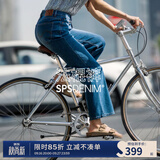 simple pieces【天丝法棍裤】simplepieces夏新款SPS牛仔女小个子薄九分直筒裤 复古蓝绿/身高153-164(现货) S 88/90 （95-105斤）