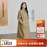 朗姿【25h风衣 Basic衣橱】朗姿25王楚然王安宇同款情侣款风衣通勤风 深米色 XS