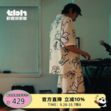野兽派家居（tbh）黑豹与百合天丝棉家居服套装可外穿春夏男女同款睡衣   L