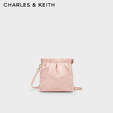 CHARLES&KEITH迷你菱格流浪包单肩斜挎双肩包包女包生日礼物送女友CK2-60782390 【S号】粉红色Pink S