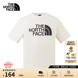 北面（The North Face）【经典款】短袖T恤男宽松棉质半袖户外休闲舒适透气春夏上新款 米白色 M /170