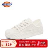 Dickies女士帆布鞋潮流休闲鞋子布鞋低帮百搭平底鞋 米色 37