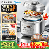 美的（Midea）晶钛0涂层0氟抗菌钛电压力锅5L全自动智能预约MY- C5159G电饭煲高压锅4-6人家用电饭锅