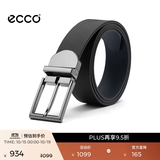 爱步（ECCO）男士皮带 金属针扣腰带男 皮带 9105892 黑色/午夜蓝910589291158 120cm