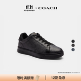 蔻驰（COACH）男士男鞋经典标志HIGH LINE运动鞋板鞋平底鞋 石墨色/黑色 40