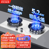 好太太亿美燃气灶双灶煤气灶家用鸳鸯灶台式嵌入式猛火炉具炉盘 猛火鸳鸯灶+防风聚能+不锈钢 瓶装液化气5.0KW