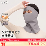 VVC秋冬护脸保暖面罩女骑行冬季防寒防风口罩全脸防护脸基尼 云浅灰