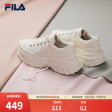 斐乐胖胖底丨FILA帆布鞋女LAVA鞋厚底运动鞋小白鞋增高休闲鞋子 奶白-GD 37.5