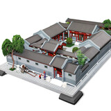 机工文创 古建拼装园梦系列 北京四合院