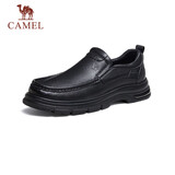 骆驼（CAMEL）牛皮舒适上班休闲爸爸经典商务皮鞋男士 G14A211653 黑色 41