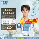 碧然德(BRITA)滤水壶 Marella海洋系列3.5L蓝色1壶4芯套装家用自来水过滤器 含3枚海外版滤芯