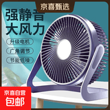 台式小风扇桌面风扇小型家用静音办公室桌面上usb风扇学生宿舍电风扇3c数码全网低价 8吋直插两档|台挂两用|静音大风力|深蓝色