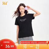 361°t恤衫女夏季新款潮流休闲宽松运动正肩上衣服短袖女装662629106-4