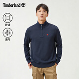 添柏岚（Timberland）卫衣男户外休闲时尚简约舒适保暖立领套头针织衫A5SEM 蓝色 M