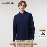 LACOSTE法国鳄鱼男装经典版L.12.12系列纯棉立领长袖商务polo衫|L1312 166/藏青色 M 4