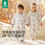 欧孕（OUYUN）婴儿睡袋春秋儿童恒温防踢被宝宝薄夹棉分腿睡袋 城堡120码