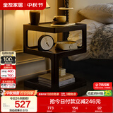 全友家居 现代简约复古风卧室客厅家用沙发小边几储物收纳柜子置物桌