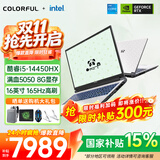 七彩虹（Colorful）隐星P16 Pro 游戏笔记本电脑 熊猫本定制版5060独显 高刷电竞屏酷睿i7HX学生剪辑视频AI设计办公本 熊猫白 i5-14450HX  RTX5050 16G+512G官标 高色域高刷电竞屏