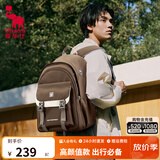 爱华仕高颜值初高中生书包休闲旅行双肩包16英寸电脑背包 OCB5073棕色