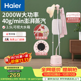 海尔（Haier）立式挂烫机35g蒸汽量2.5L水箱双杆家用手持熨斗烫衣服带板大功率平挂两用多功能蒸气熨烫机GS2408
