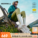 迈乐（Merrell）官方运动户外徒步鞋MOAB 3男鞋女鞋轻量减震V底防滑透气登山鞋 J035894白灰米（女） 38