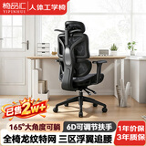 椅品汇（yipinhui）人体工学椅家用电脑电竞学习椅子可躺办公椅人工力学舒适靠背座椅 夜黑【龙纹特网】165°后躺-6D扶手-α腰靠-带搁脚 顺丰送货上门并安装+送3年质保
