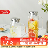 乐扣乐扣（LOCK&LOCK）凉水壶耐热玻璃泡茶柠檬水果水杯子带把家用大容量玻璃茶水杯1.2L