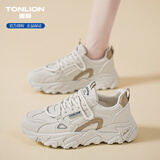 唐狮（TonLion）女鞋秋季厚底老爹鞋女士韩版鞋子女学生运动小白鞋