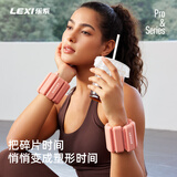 乐系（lexi）负重手环可调节脚环臂环硅胶运动健身器材女练手臂操薄背 茶粉2磅