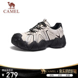 骆驼（CAMEL）云山1代户外免系登山休闲丑萌徒步鞋情侣 G25M076104 米白/黑 36